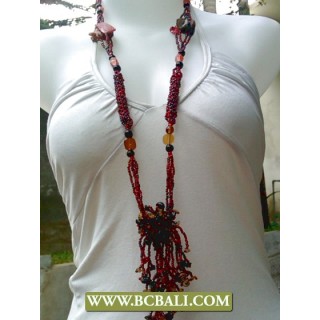 Bcbali Style Long Braided Necklaces Beading